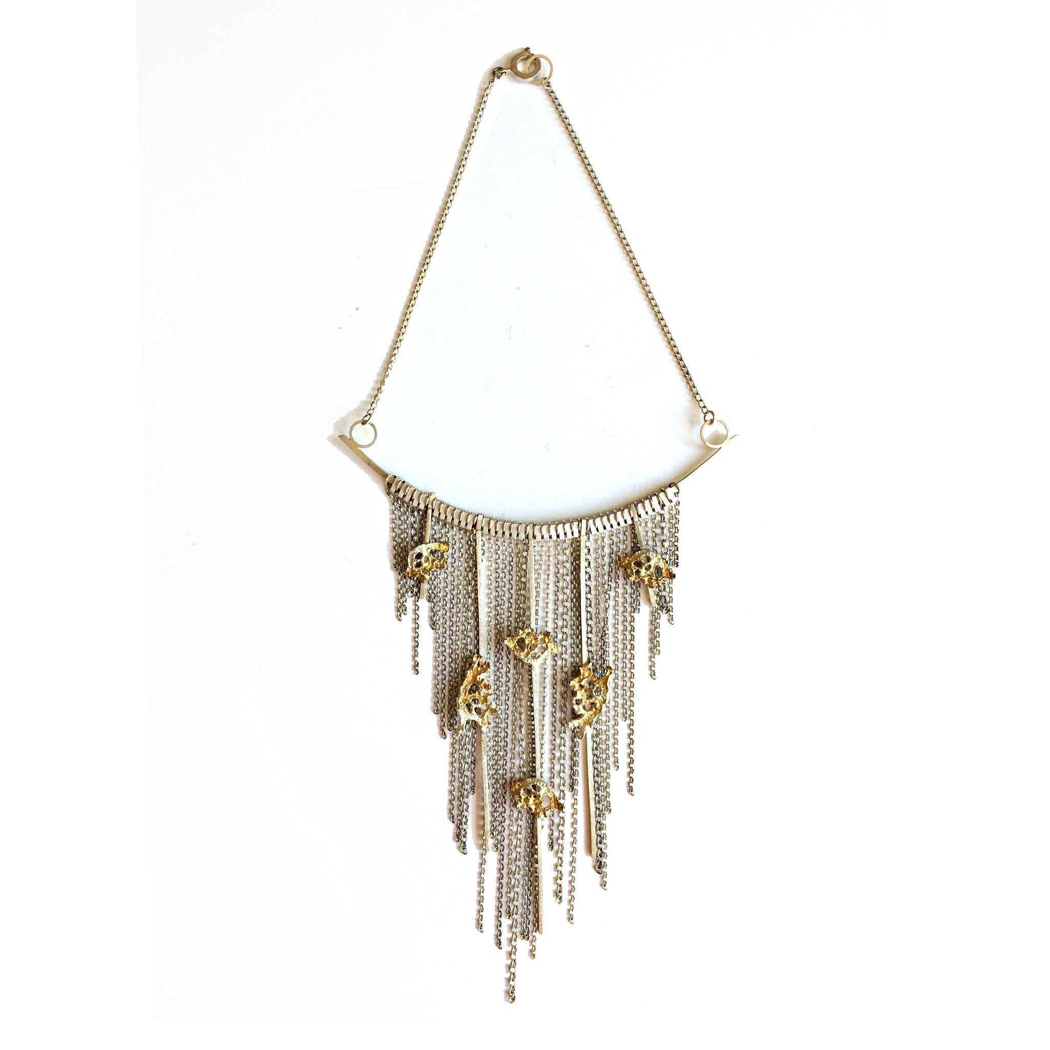 Lichen Cascade 18ct Gold-Plated Silver Necklace